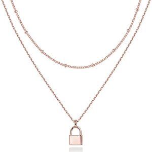 14K Gold Plated Layering Necklaces | Stylish Minimalist Design Pendant Necklaces